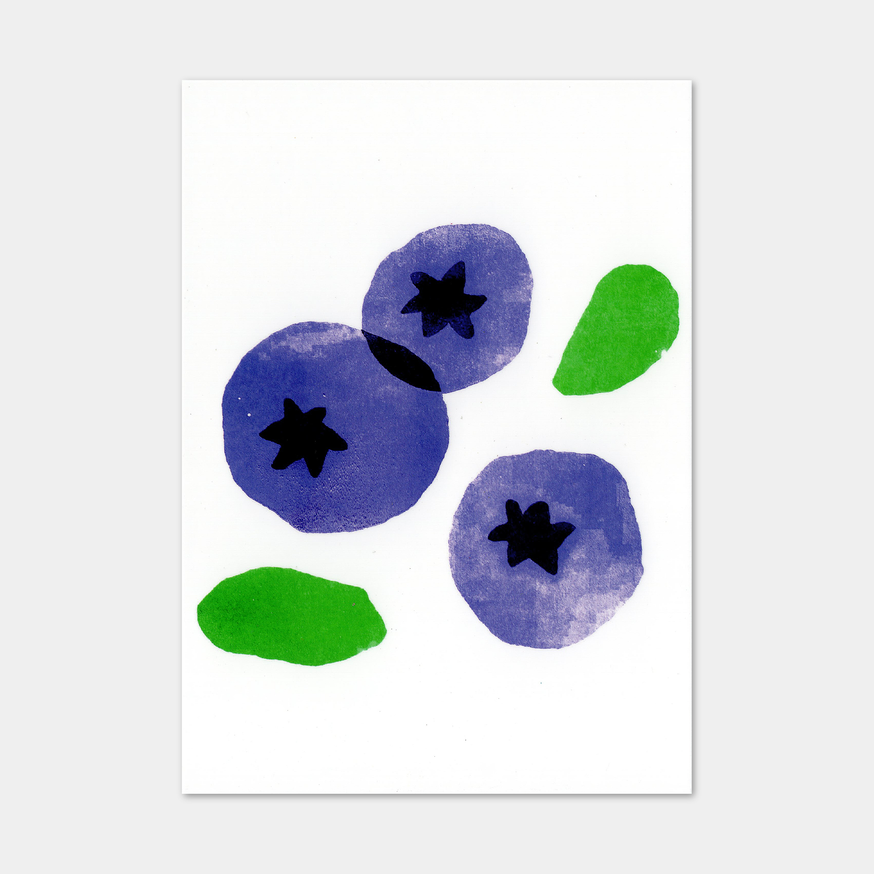 Fruity Fruits (Blueberries) [Notecard]