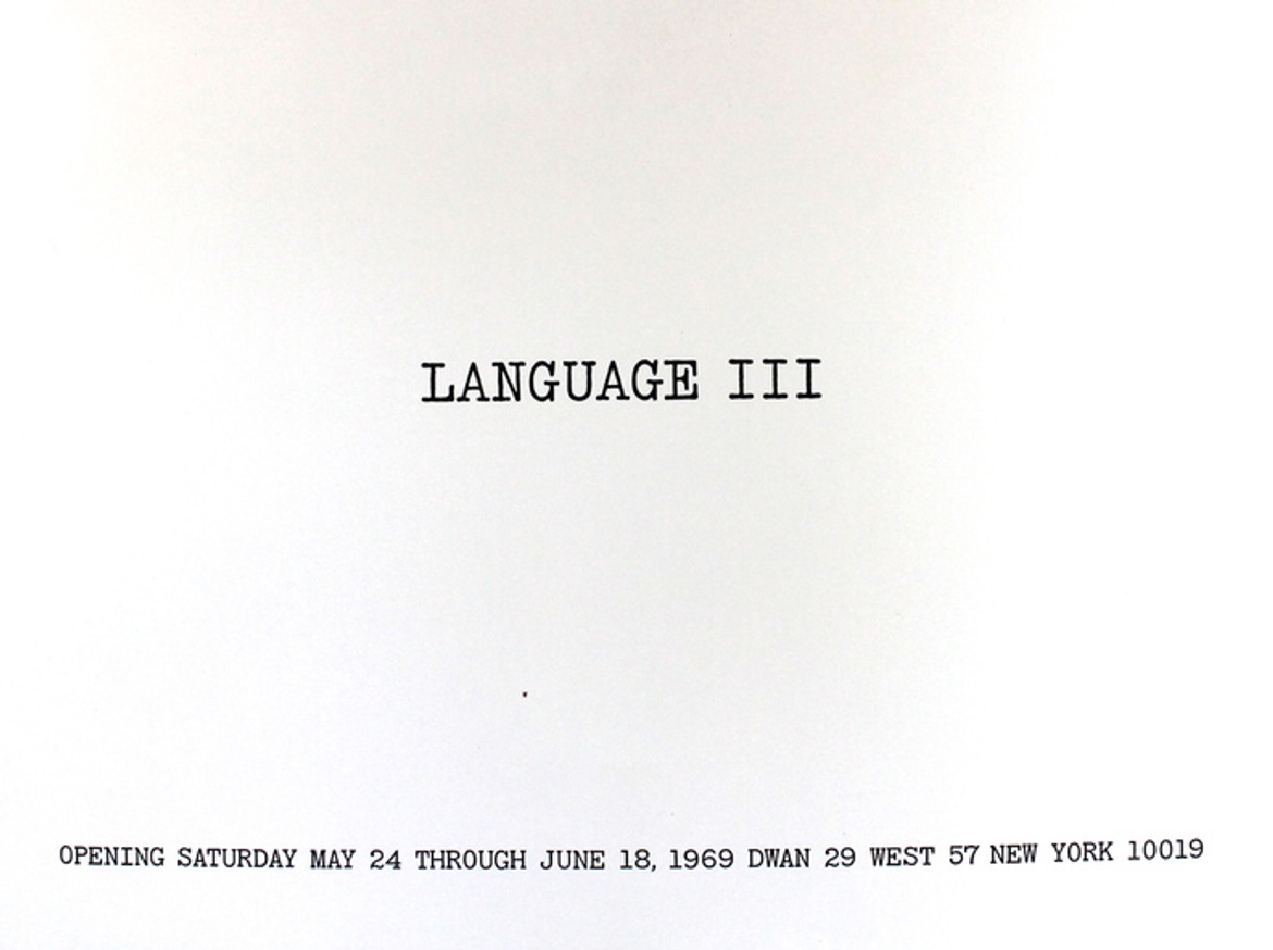Language III [Invitation]