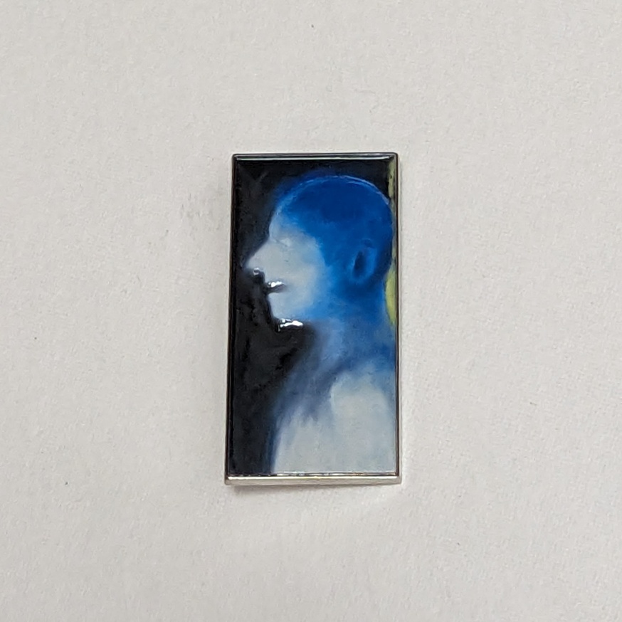 Miriam Cahn Pin [Blue Figure]