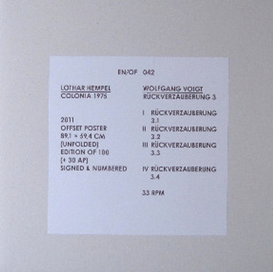 EN/OF 042: Lothar Hempel / Wolfgang Voigt ‎– Colonia 1975 - Rückverzauberung 3