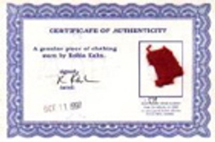 Certificate of Authenticity