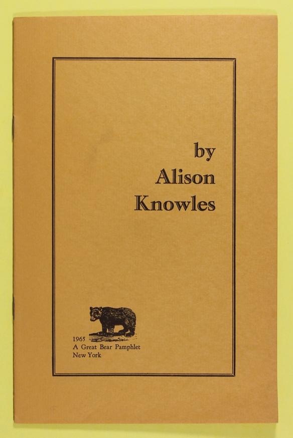 by Alison Knowles [first edition]
