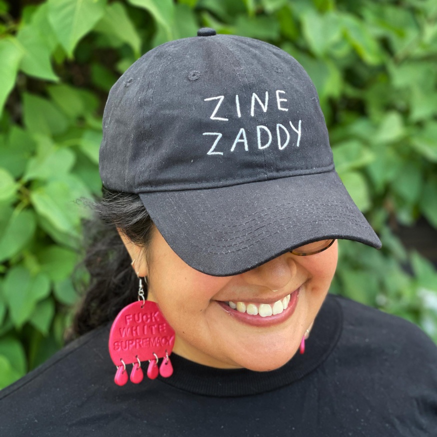 Zine Zaddy Cap in Black