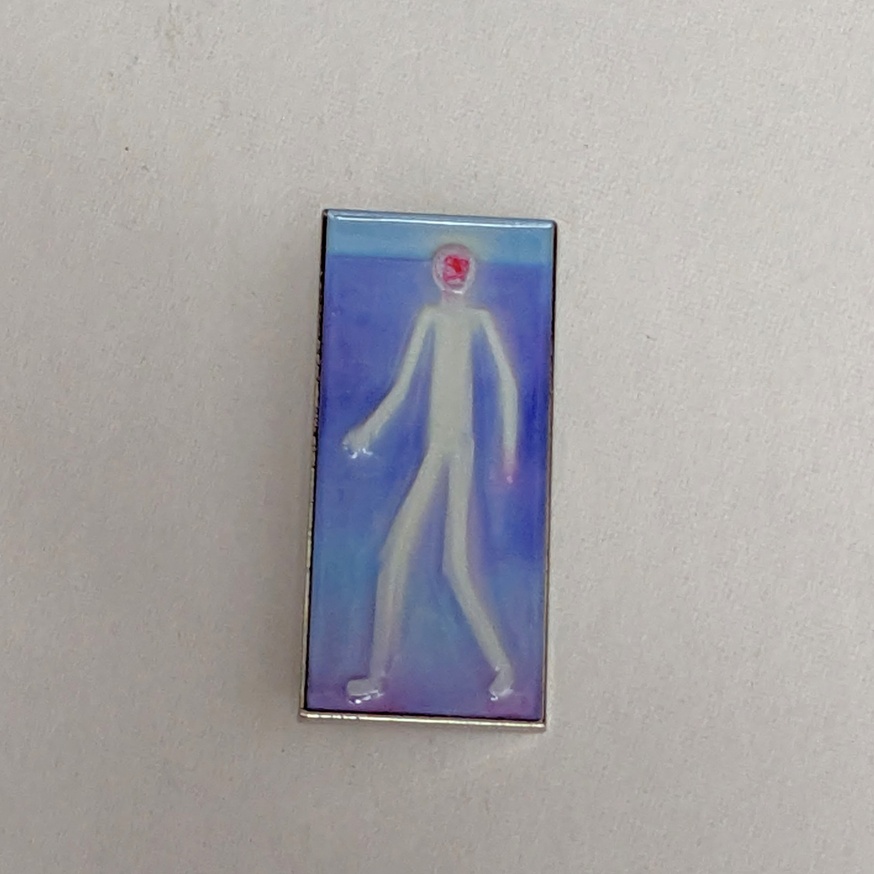 Miriam Cahn Pin [White  Figure]