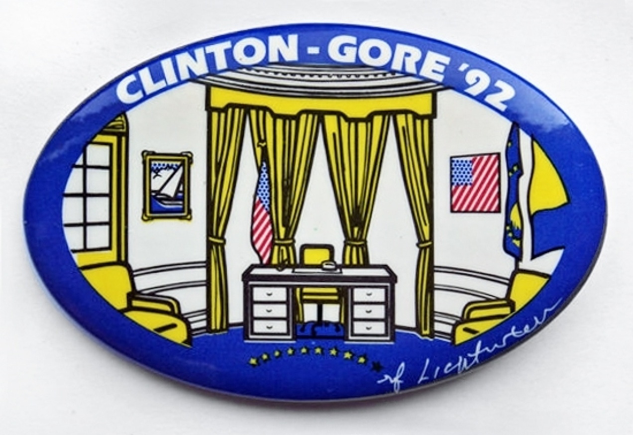 CLINTON GORE THE OVAL OFFICE (Limited Edition Campaign Button)