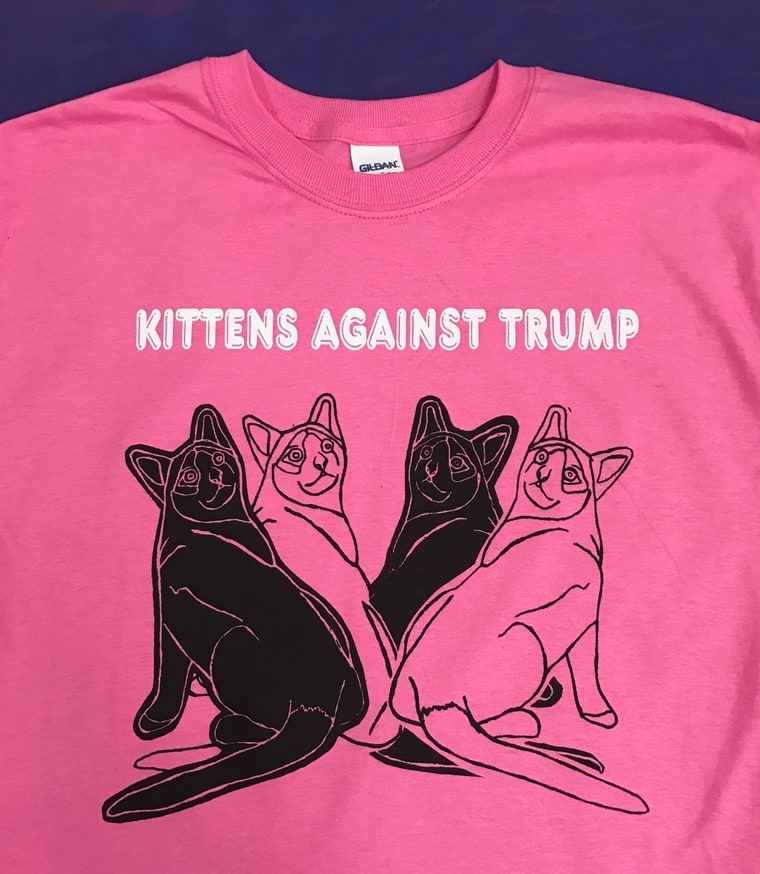 J. Morrison HOMOCATS KITTENS AGAINST TRUMP TShirt [Extra Large