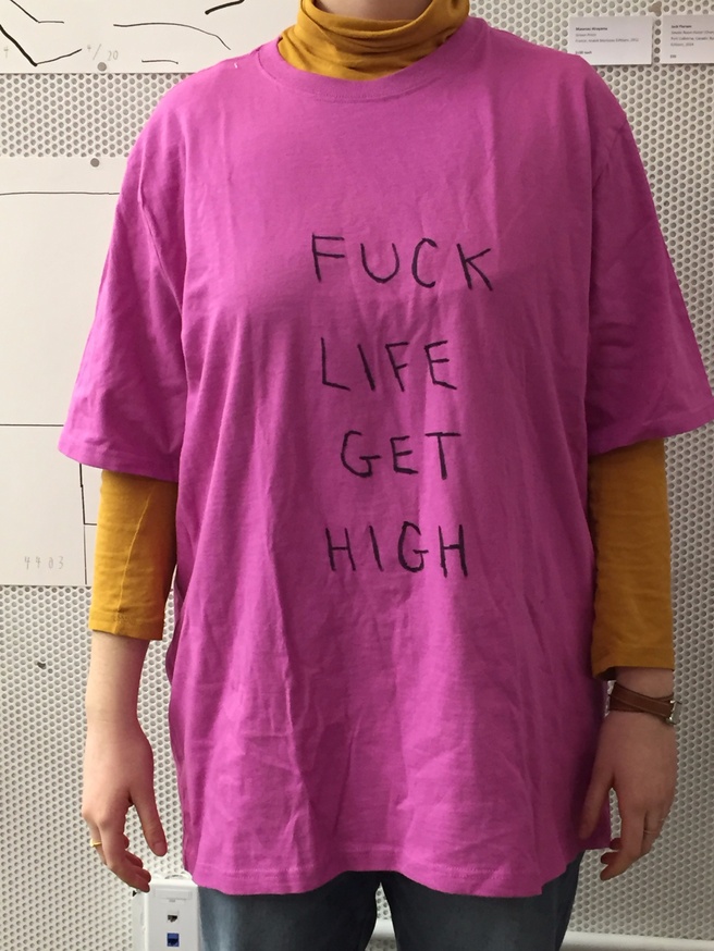 FUCK LIFE GET HIGH T-Shirt [XL]