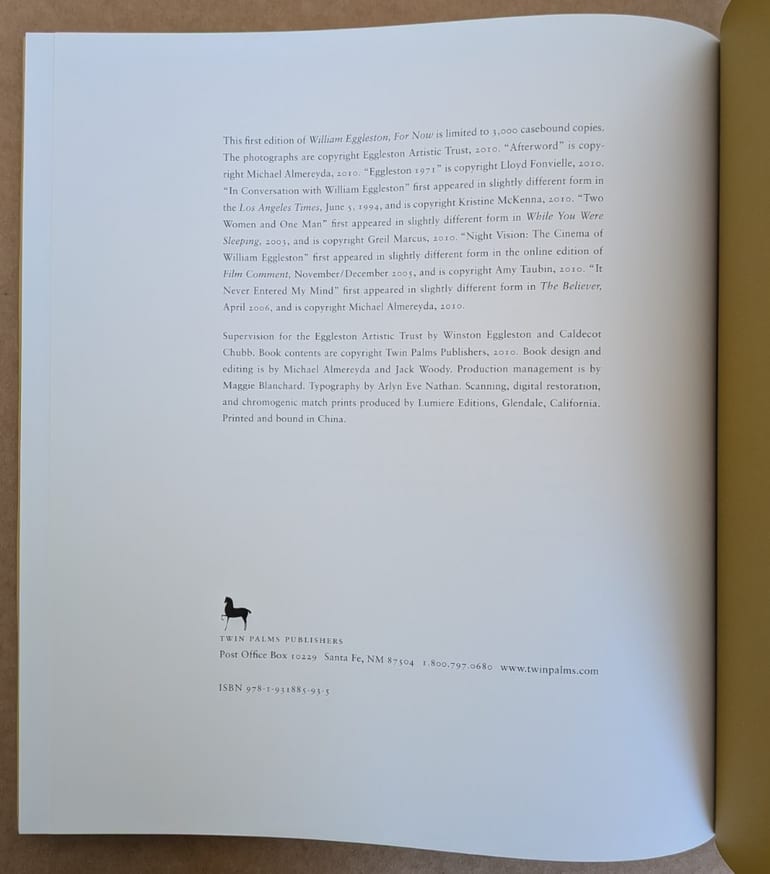 William Eggleston - William Eggleston, For Now - Printed Matter