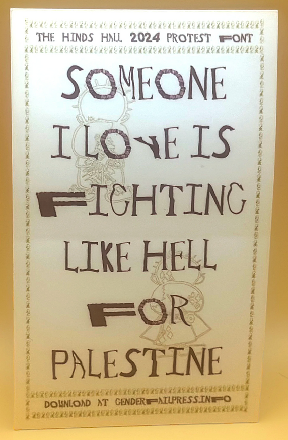 Someone I Love Is Fighting Like Hell For Palestine [White Sticker ...