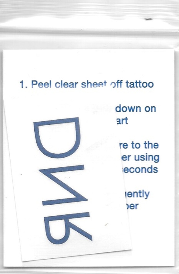 DNR Temporary Tattoo thumbnail 2
