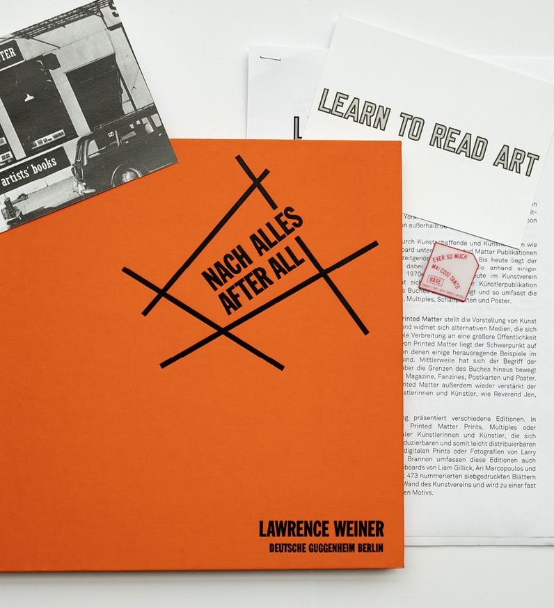 Art in Bookform of Lawrence Weiner 1973-2021 thumbnail 3