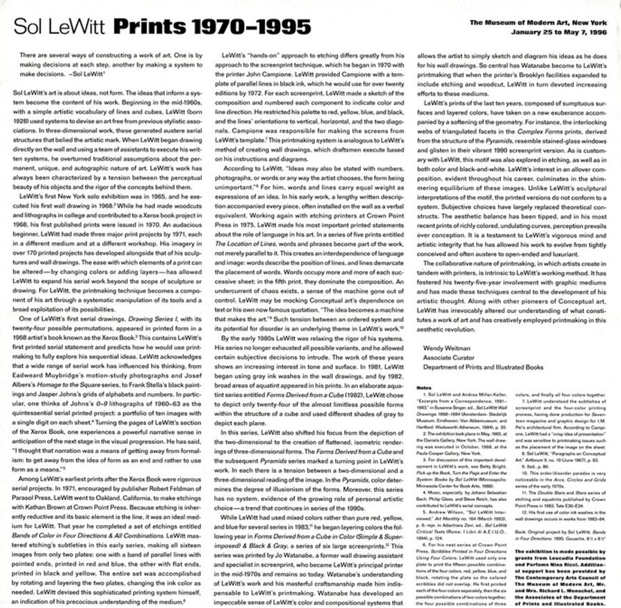 Sol LeWitt Prints 1970-1995 thumbnail 2