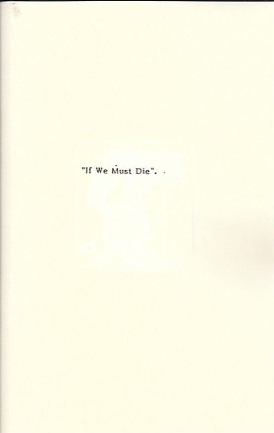 "If We Must Die"
