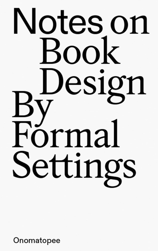 Notes on Book Design