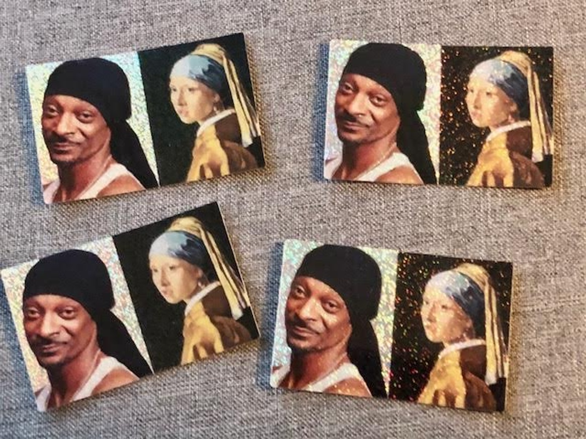 Snoop and the Pearl Earring Glitter Sticker