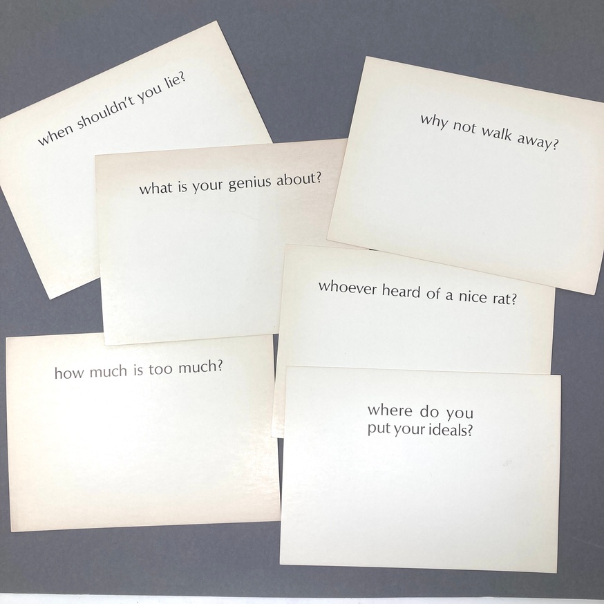 Ample Food for Stupid Thought: Who, What, When, Where, Why, How? (Set of 6 Random Cards)