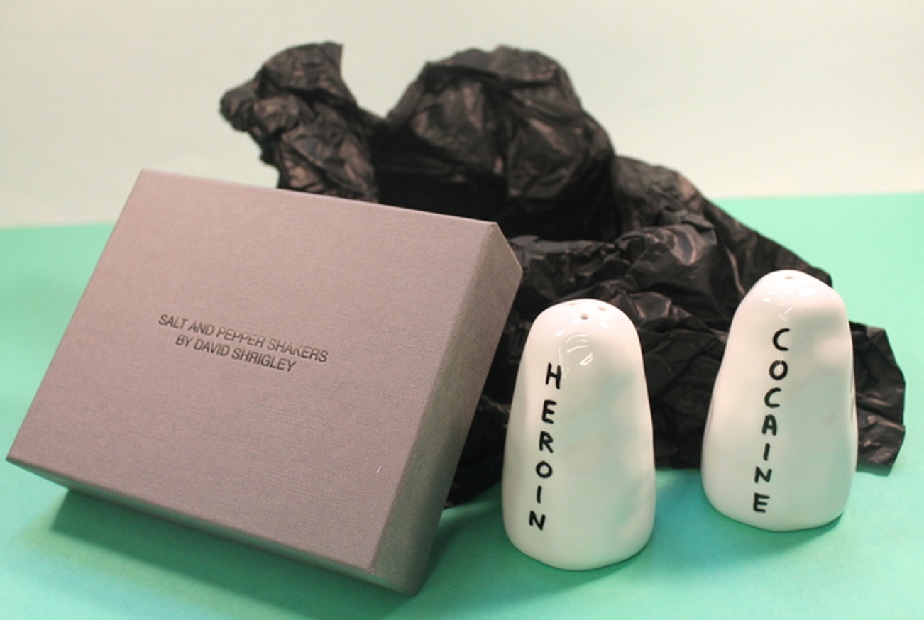 Heroin & Cocaine Salt and Pepper Shakers x David Shrigley