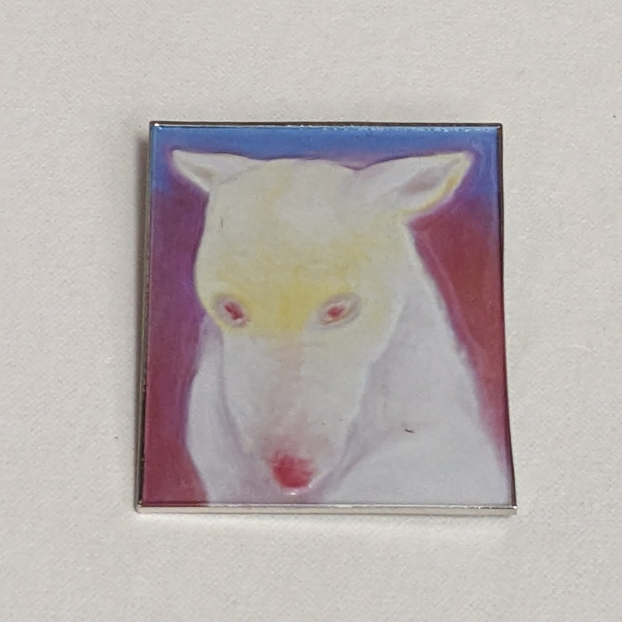 Miriam Cahn Pin [White Animal]