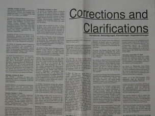 Corrections and Clarifications