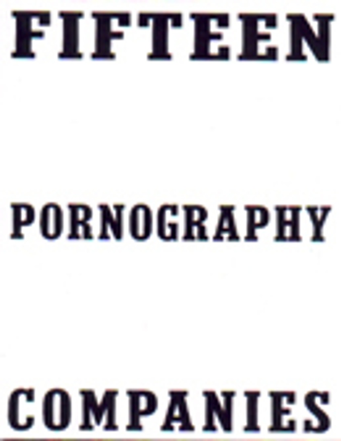 Fifteen Pornography Companies