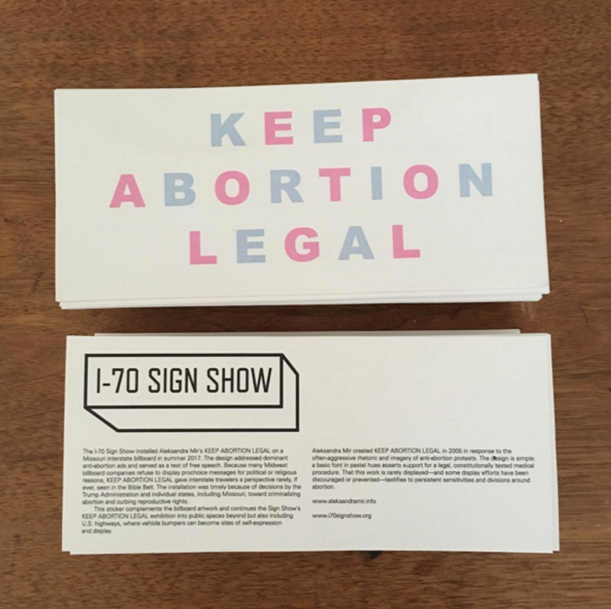KEEP ABORTION LEGAL Bumper Sticker