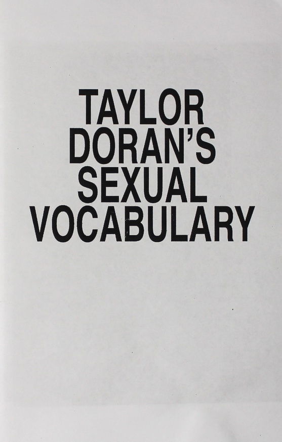 Taylor Doran's Sexual Vocabulary