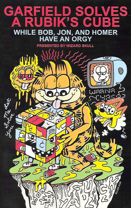 Wizard Skull - Garfield Solves A Rubik's Cube While Bob, Jon, and Homer ...