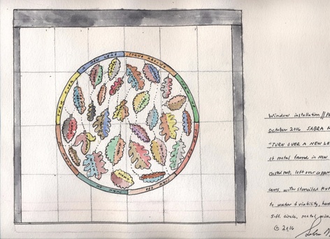 TURN OVER A NEW LEAF - Window installation by Sabra Moore
