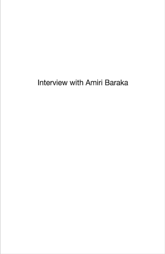  Interview with Amiri Baraka