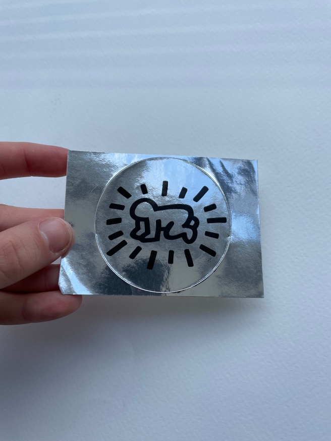 Keith Haring Radiant Baby silver sticker  thumbnail 2
