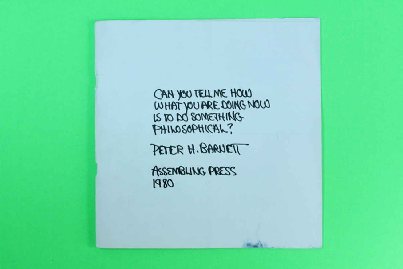 Can You Tell Me How What You Are Doing Now Is To Do Something Philosophical?