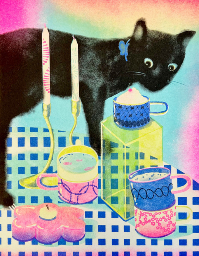 Cat and Cups