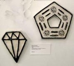 Diamond and Pentagon Plaques (for the Reagans) [Set of 2]