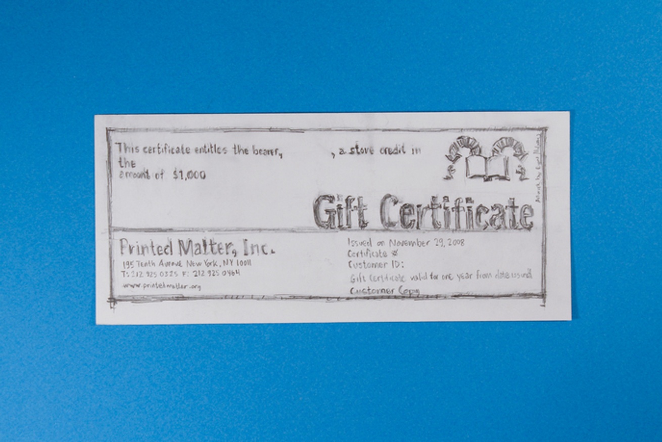 $1000 Gift Certificate, 2008