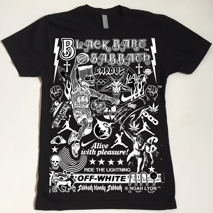 Black Bart Sabbath Ride the Lightning T-Shirt [Small]