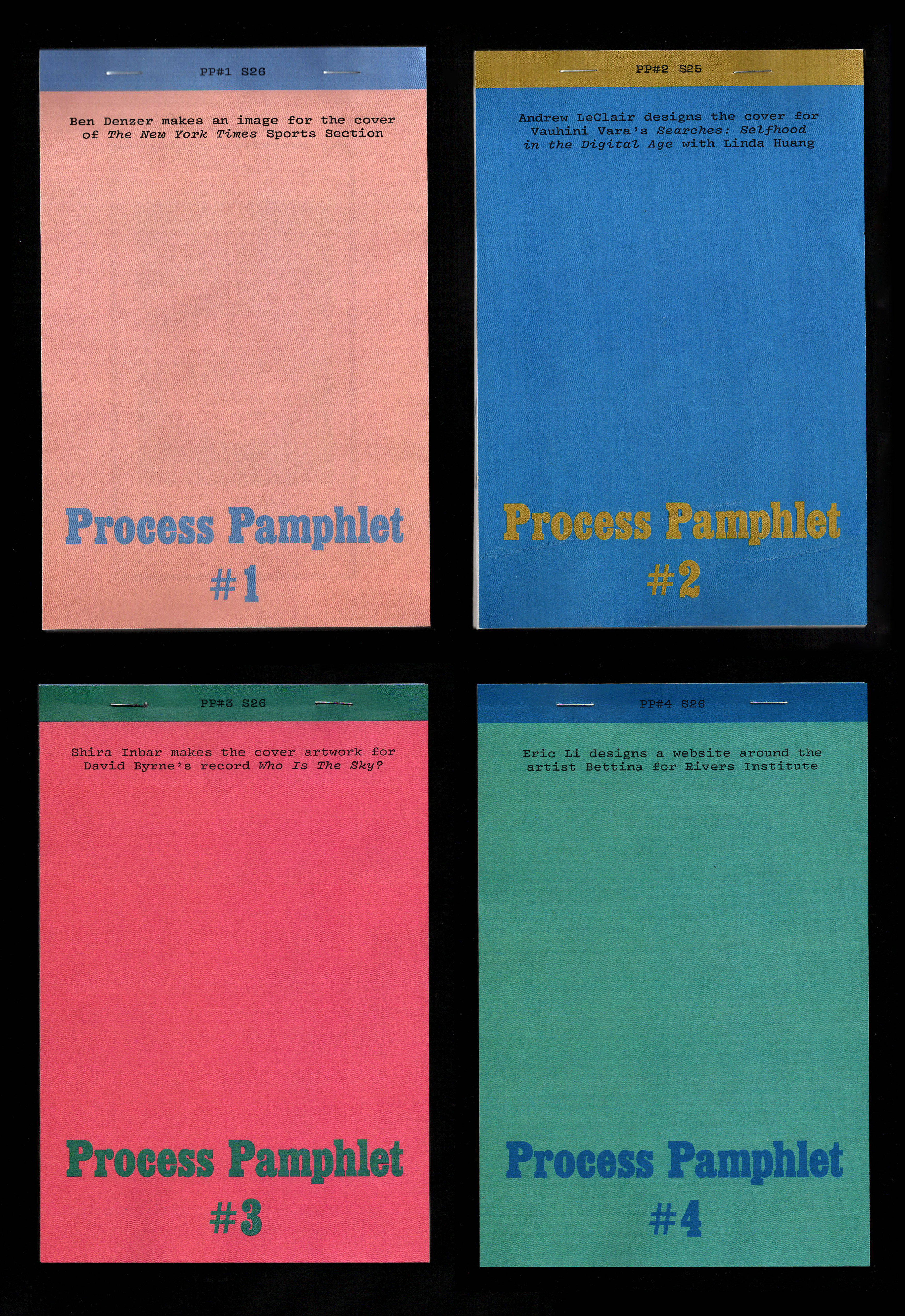 Process Pamphlets - Printed Matter
