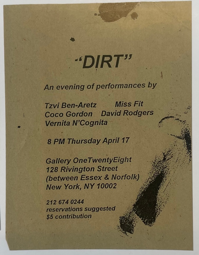"DIRT" Announcement Card