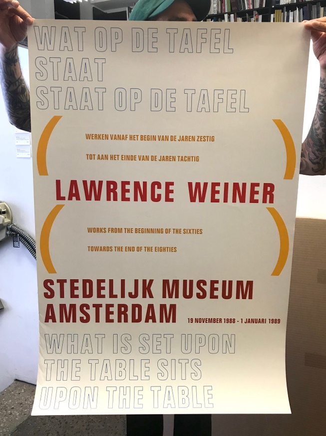 Lawrence Weiner: Stedelijk Museum Amsterdam 19 November 1988 - 1 Januari 1989
