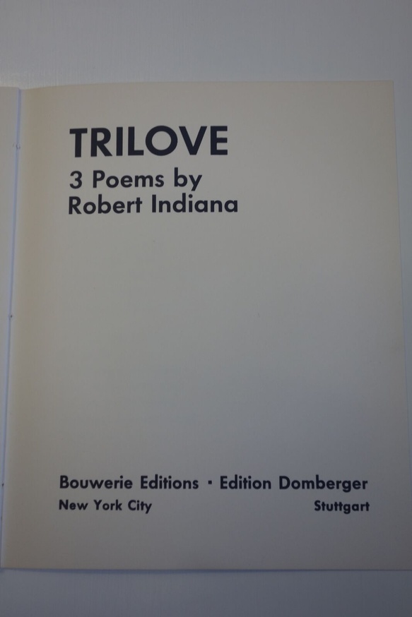 TRILOVE : 3 Poems by Robert Indiana thumbnail 4