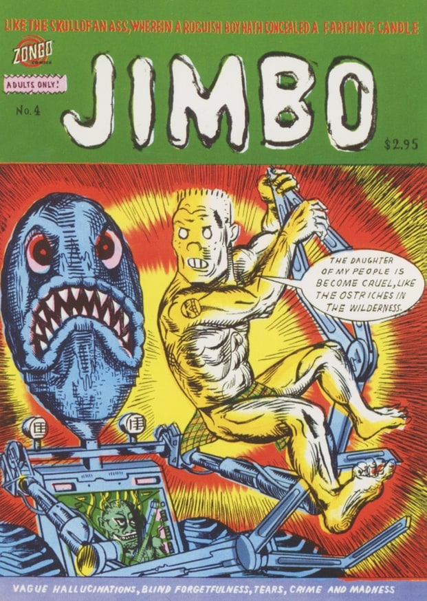 Gary Panter - Jimbo Postcard: Like the Skull of an Ass - Printed