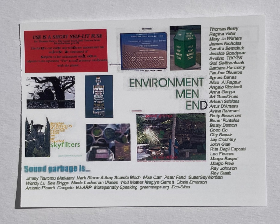 "Environment Men End" Visioning Life Systems Launch Postcard