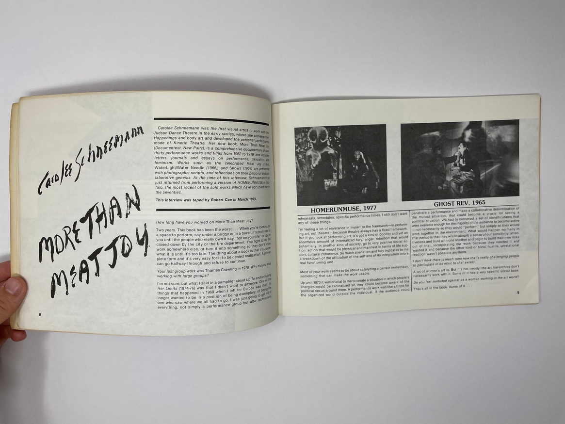 Performance Art Magazine No. 1 (1979) thumbnail 4