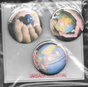 Button Pin Page: I've Got the World in the Palm of My Hand