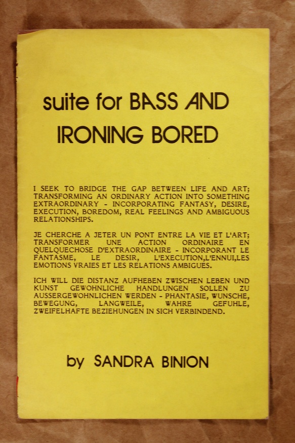 Suite for Bass and Ironing Bored