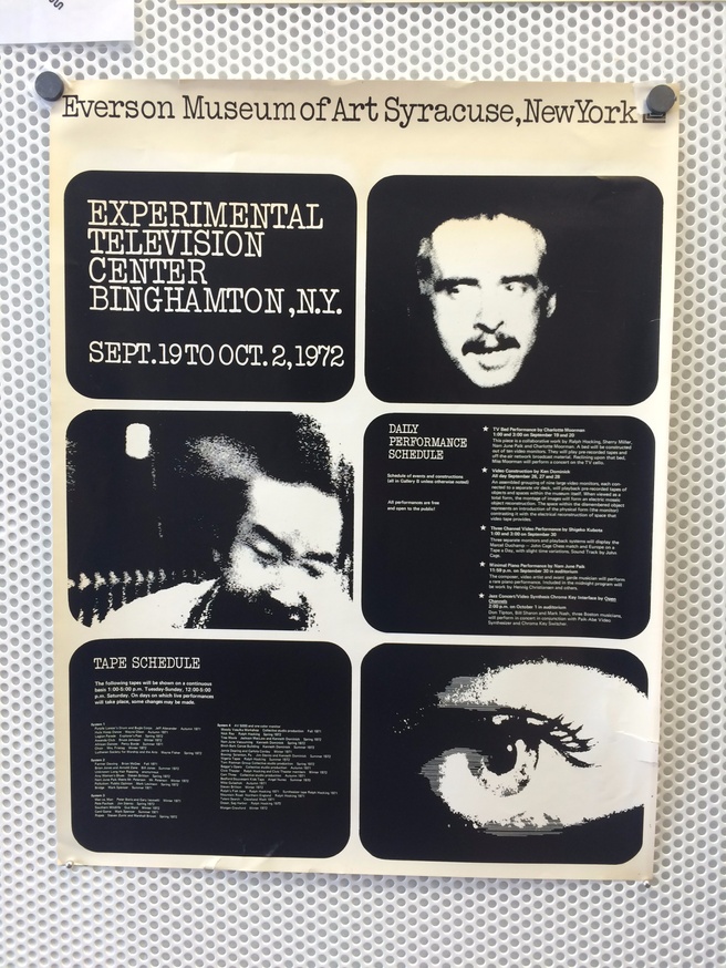 Everson Museum of Art Syracuse : Experimental Television Center Binghamton, NY Sept. 19 - Oct. 2, 1972