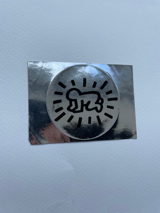Keith Haring Radiant Baby silver sticker 