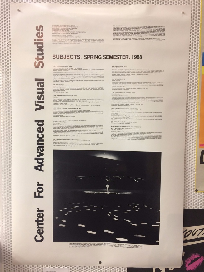 Center for Advanced Visual Studies : Subjects, Spring Semester, 1988