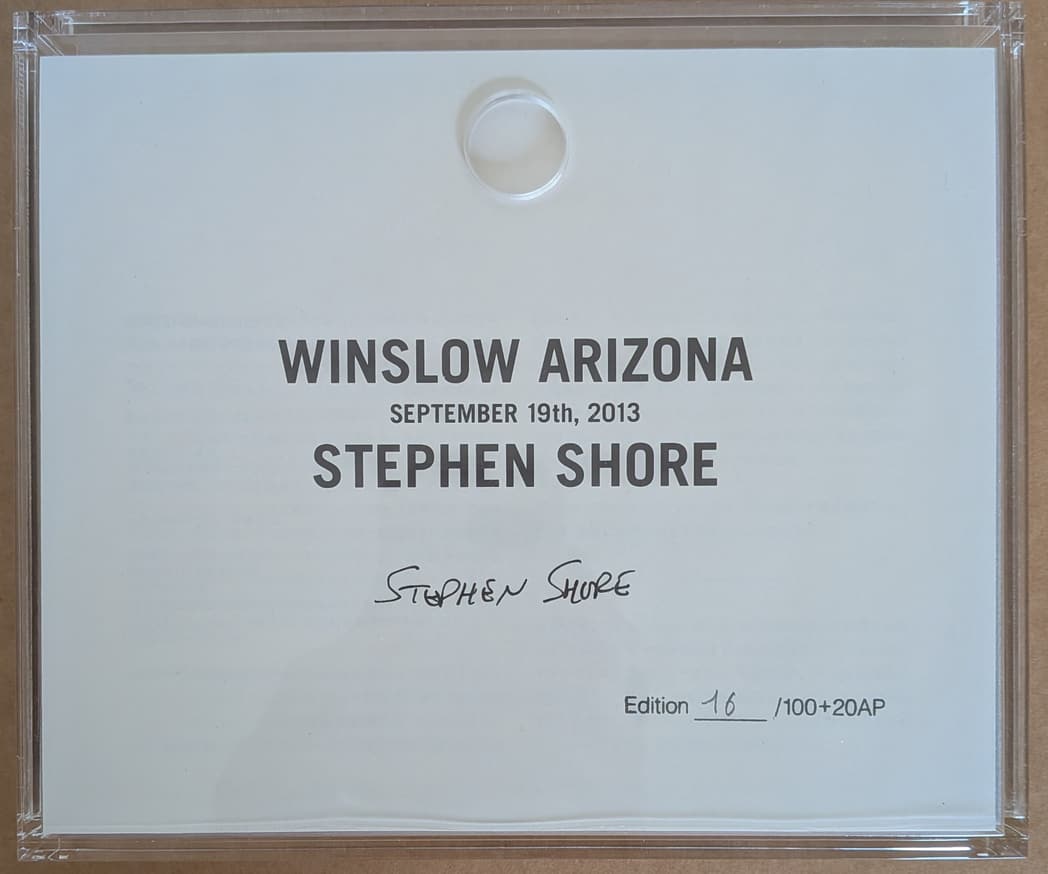 Stephen Shore - Winslow Arizona [Box Edition] - Printed Matter
