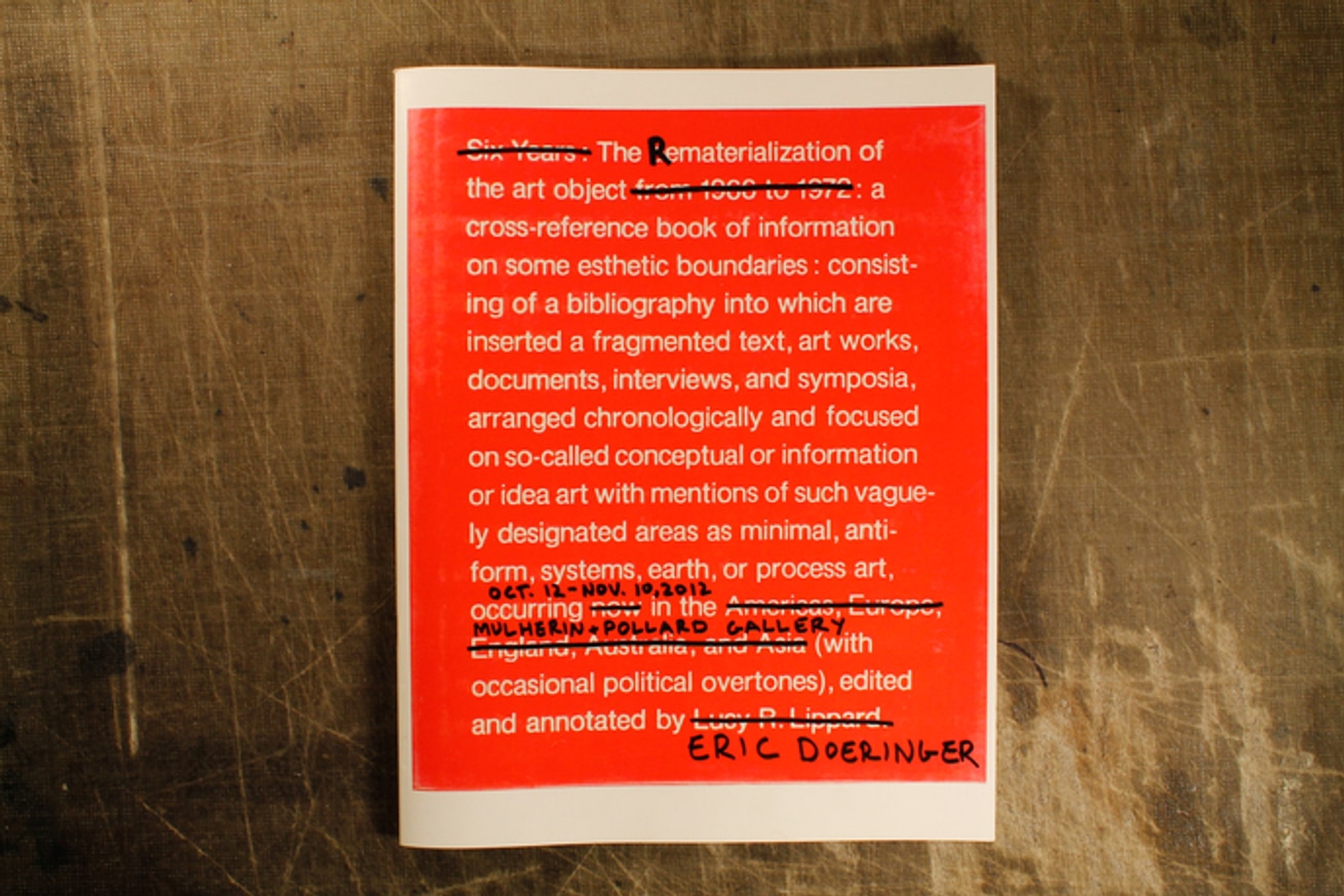 Eric Doeringer - The Rematerialization of the Art Object - Printed Matter