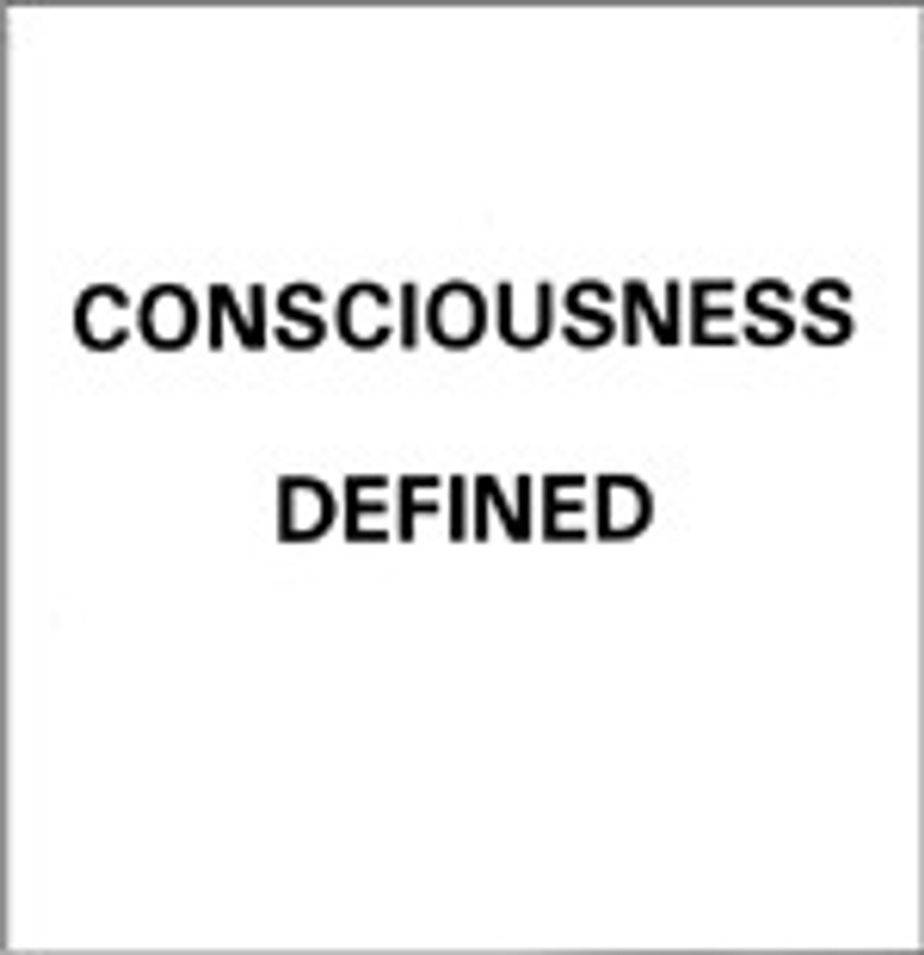 Consciousness Defined